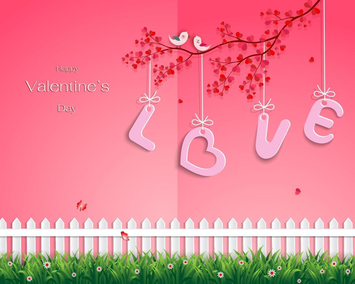 Happy Valentine's day greeting card vector