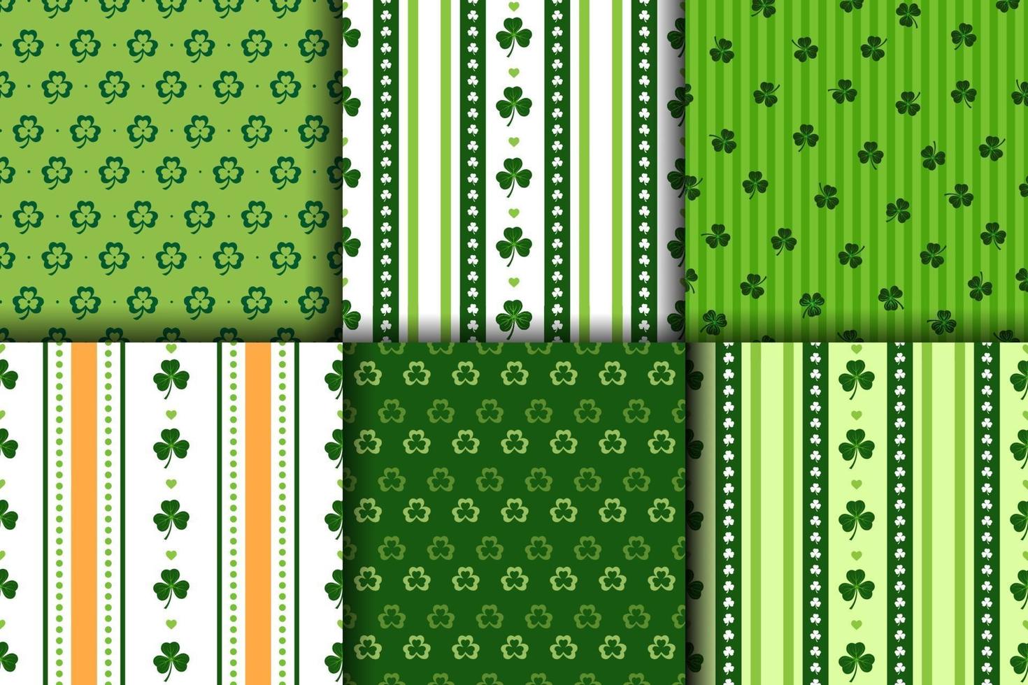 Set of St Patrick's holiday background vector