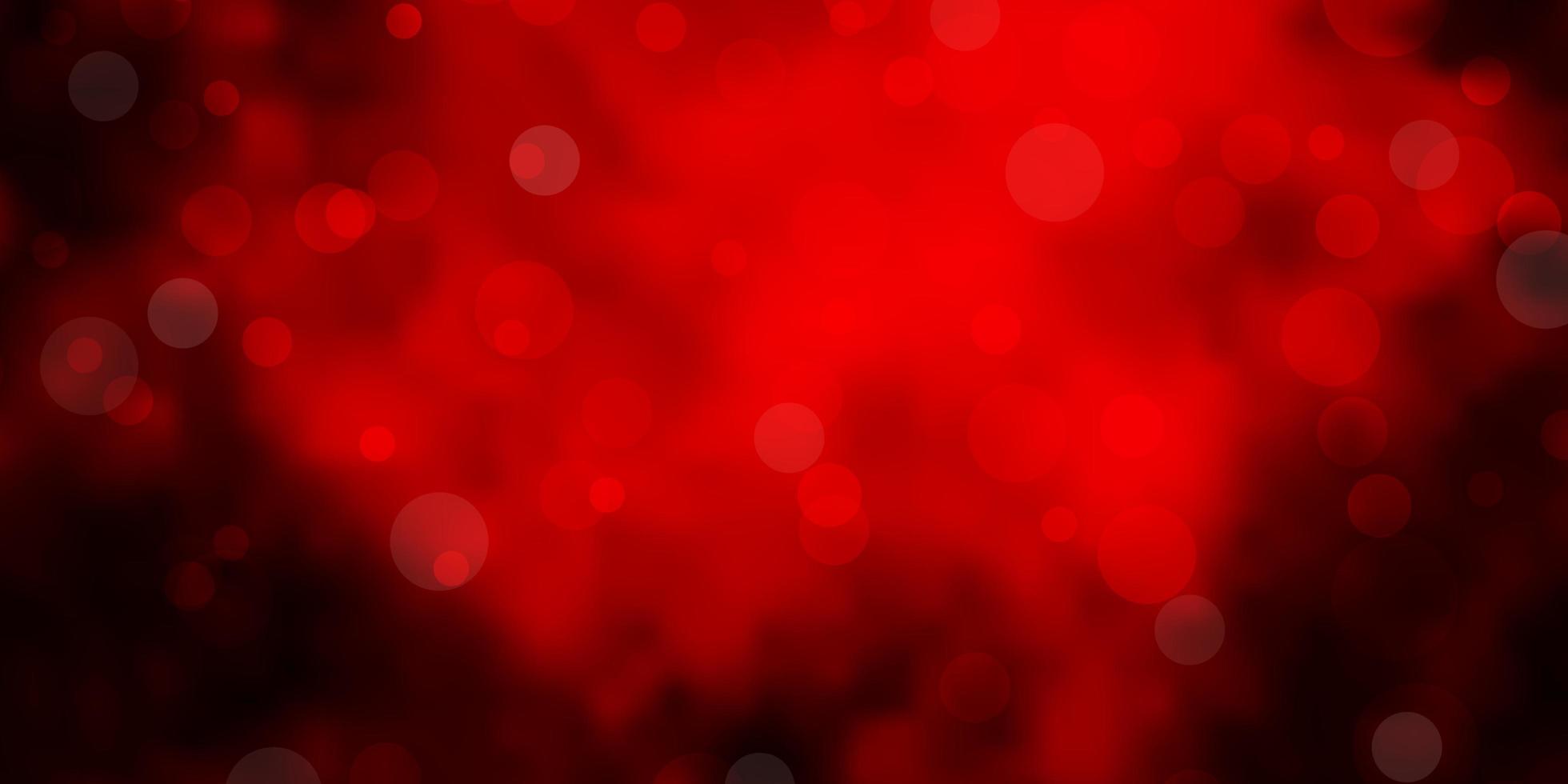 Dark Orange vector backdrop with circles.