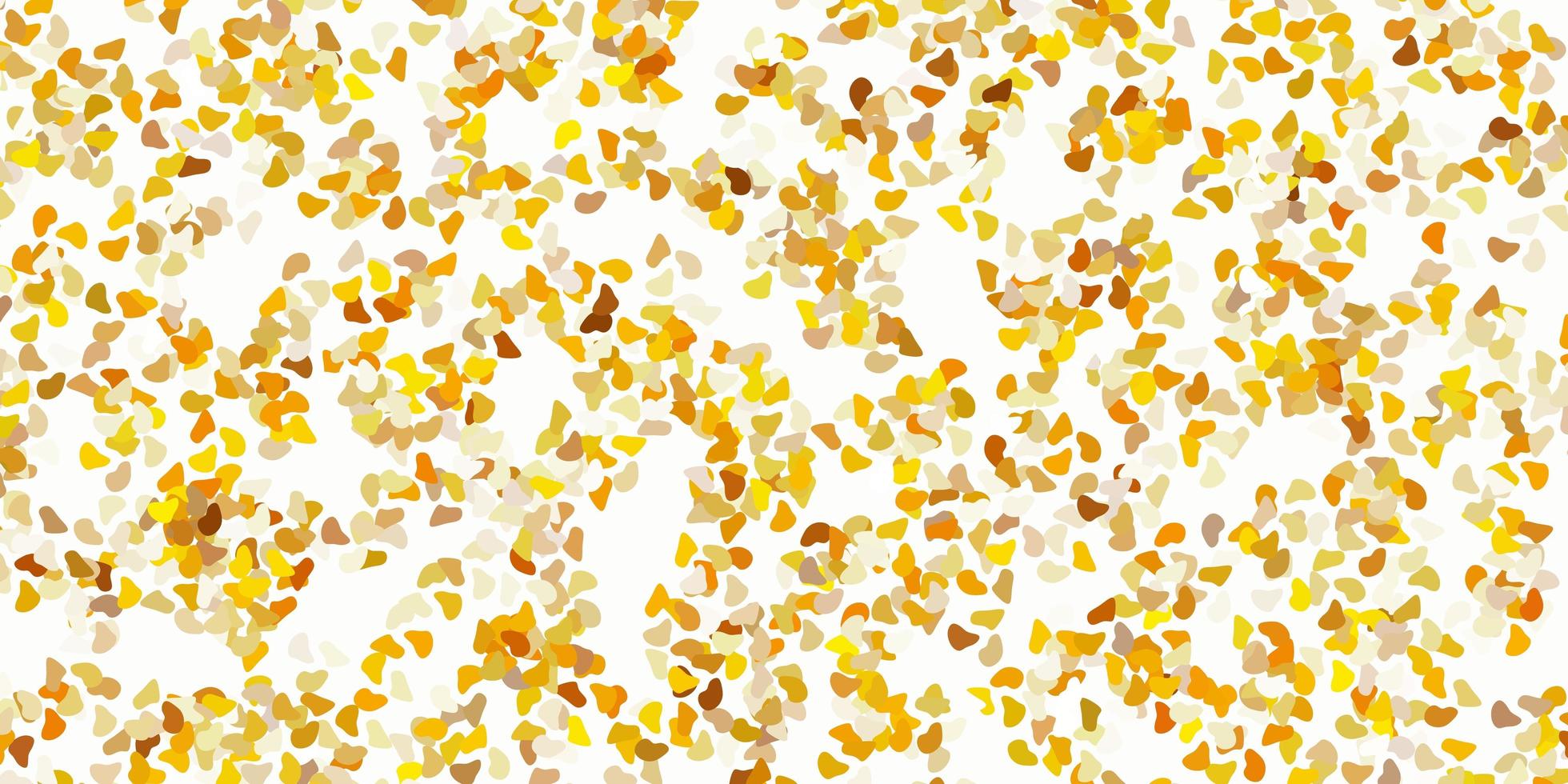 Light green, yellow vector backdrop with chaotic shapes.