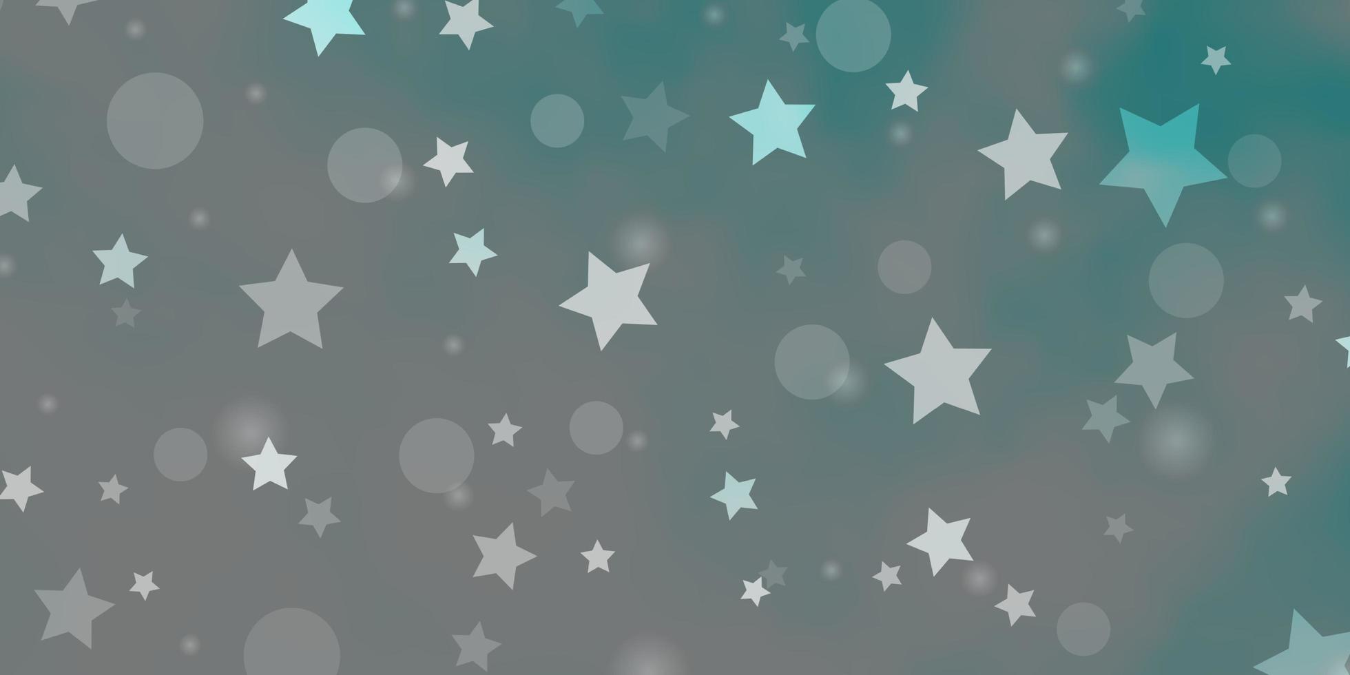 diseño de vector azul claro con círculos, estrellas.