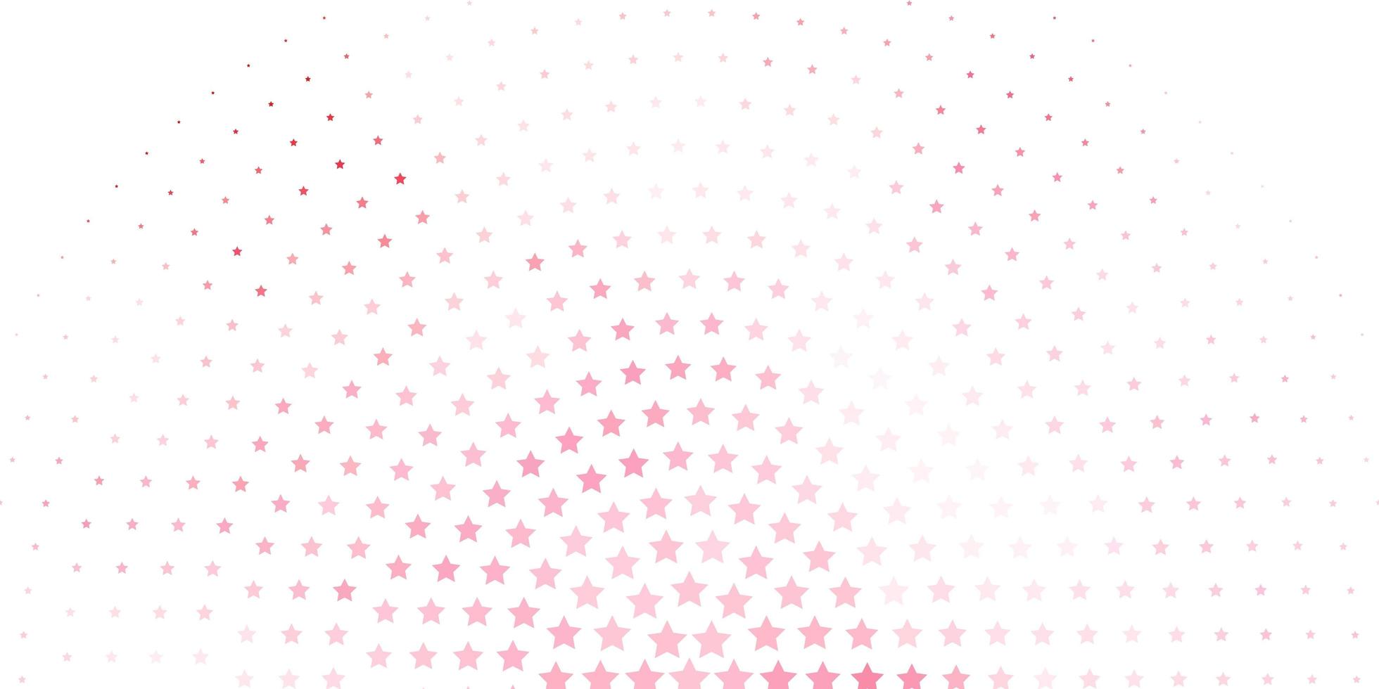 textura de vector rojo claro con hermosas estrellas.