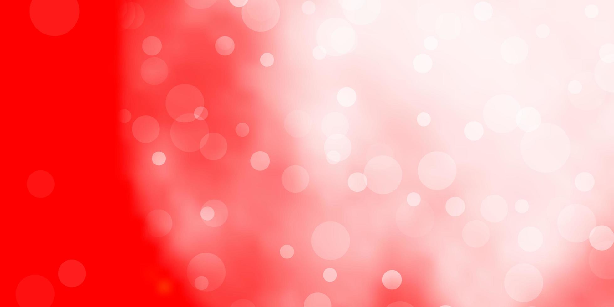 Light Red vector template with circles.