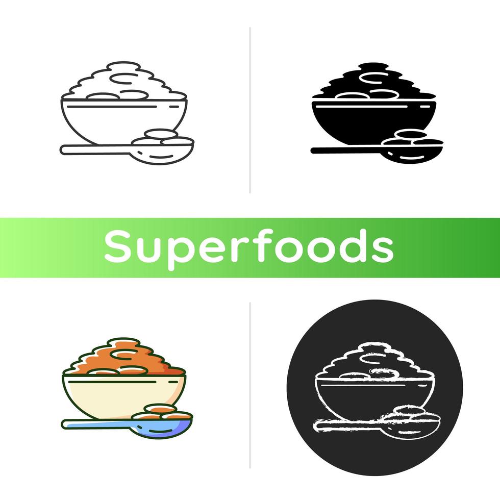 Lentils superfood icon vector
