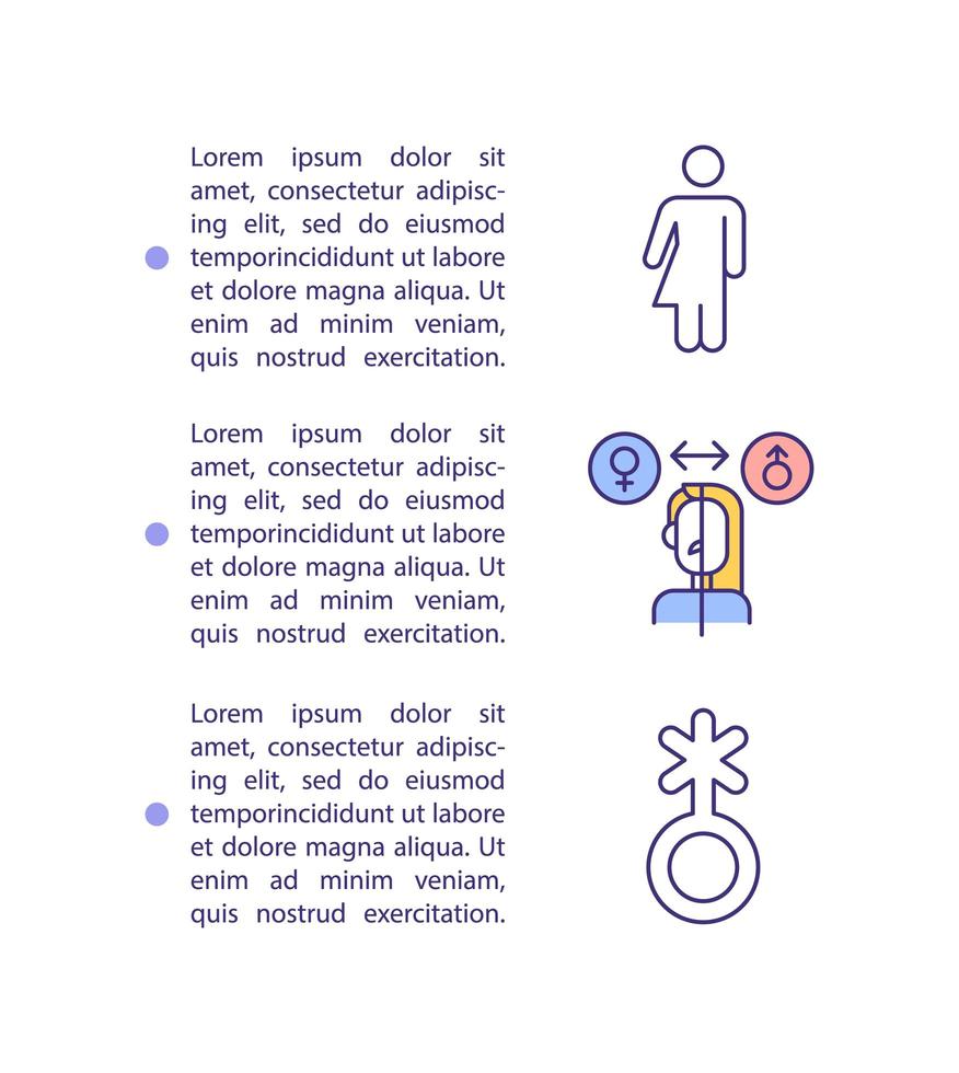 Gender transition concept icon with text vector