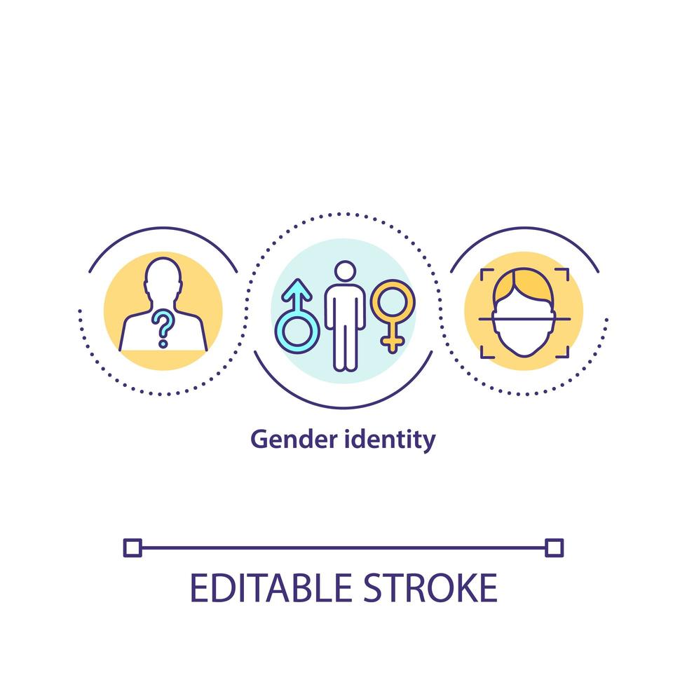 Gender identity concept icon vector