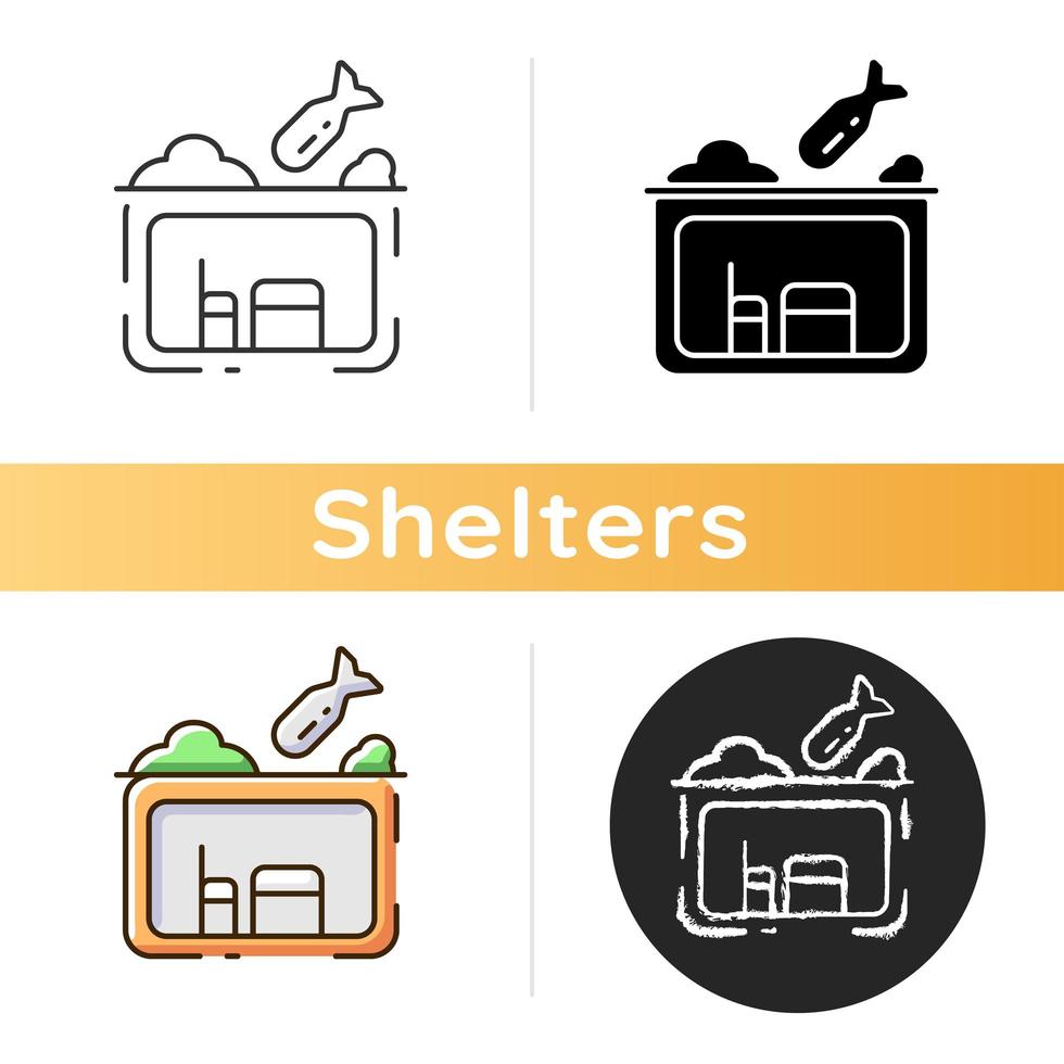 Bomb shelter icon vector