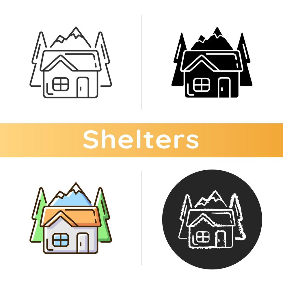 Bothy shelter icon vector