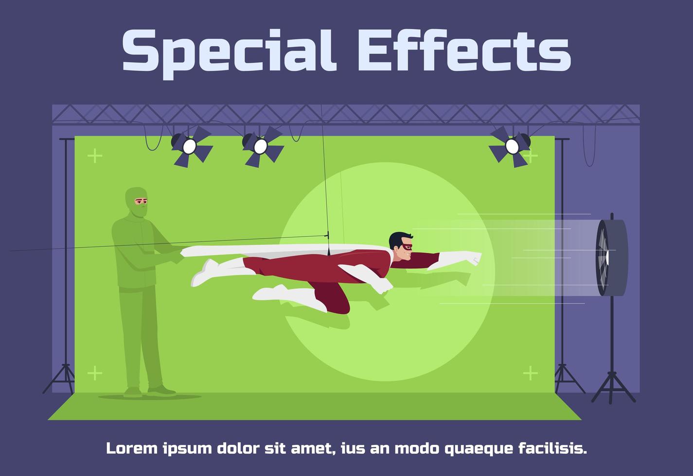 Special effects social poster template vector