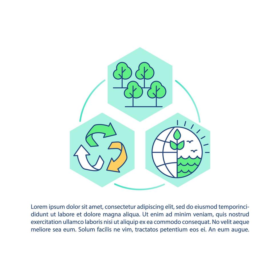 Ecological farming concept icon with text vector