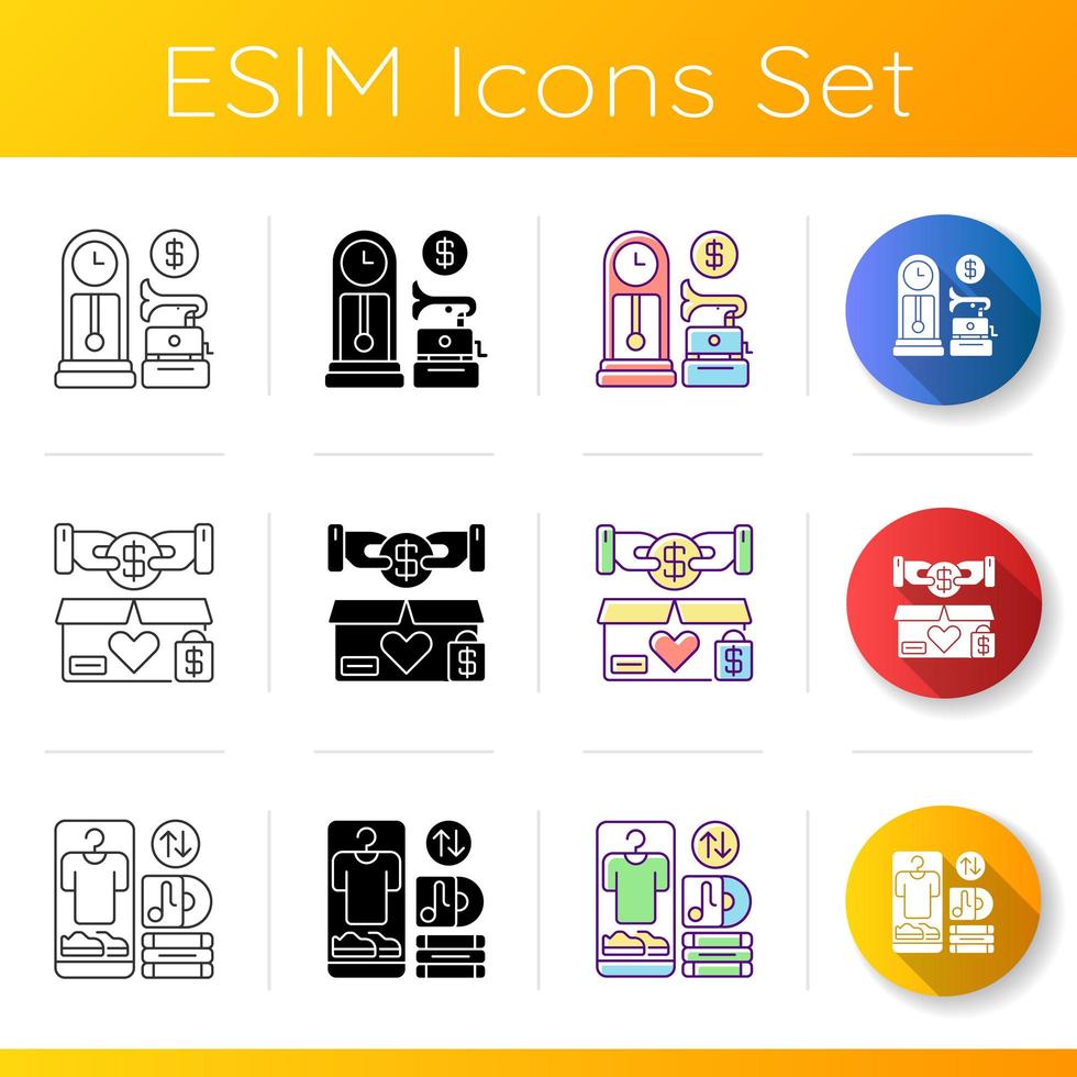 Sale icons set vector