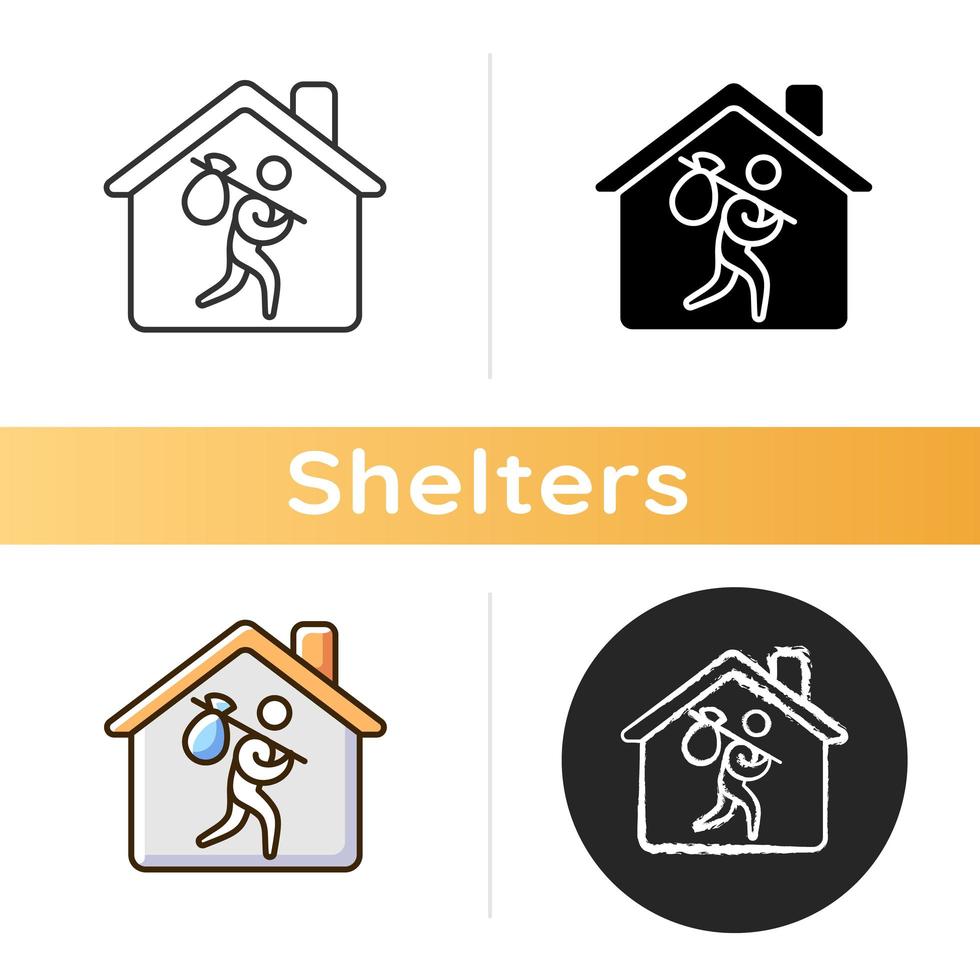 Refugee shelter icon vector