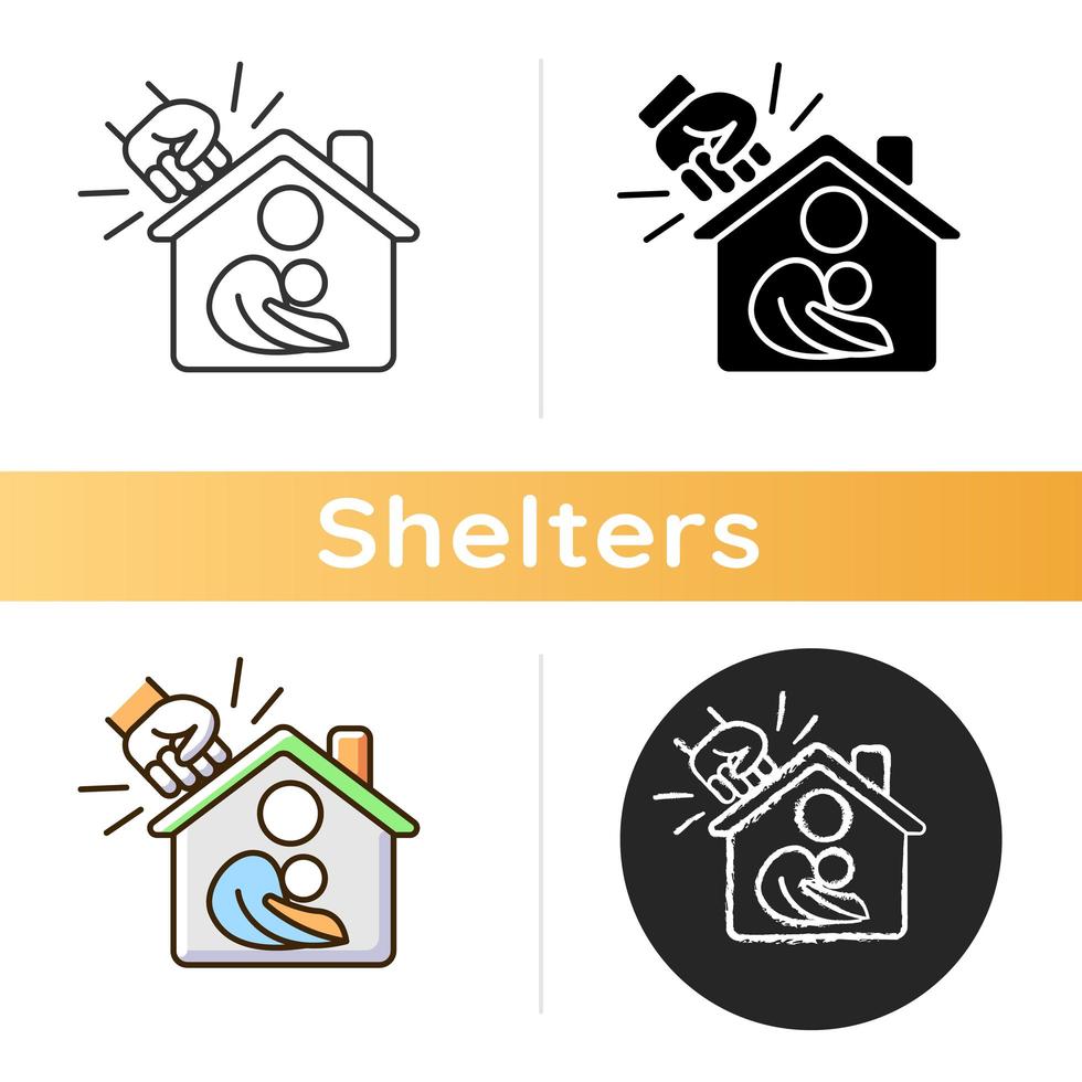 Women shelter icon vector
