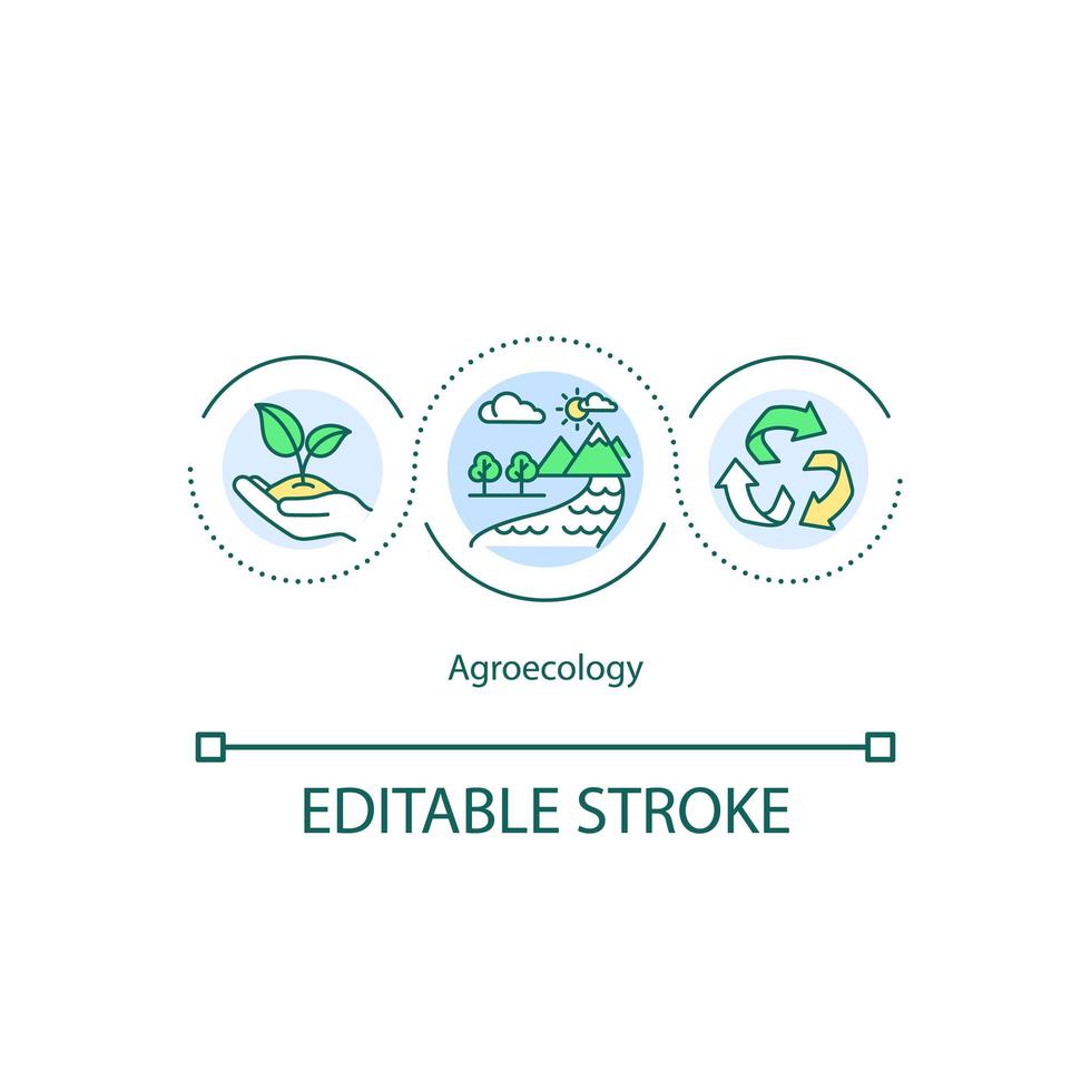 Agroecology concept icon vector