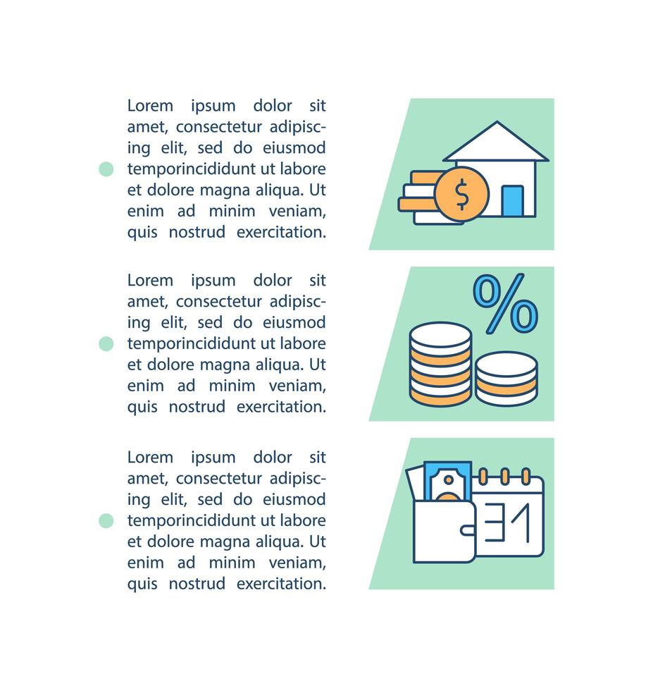 House loan payments concept icon with text vector