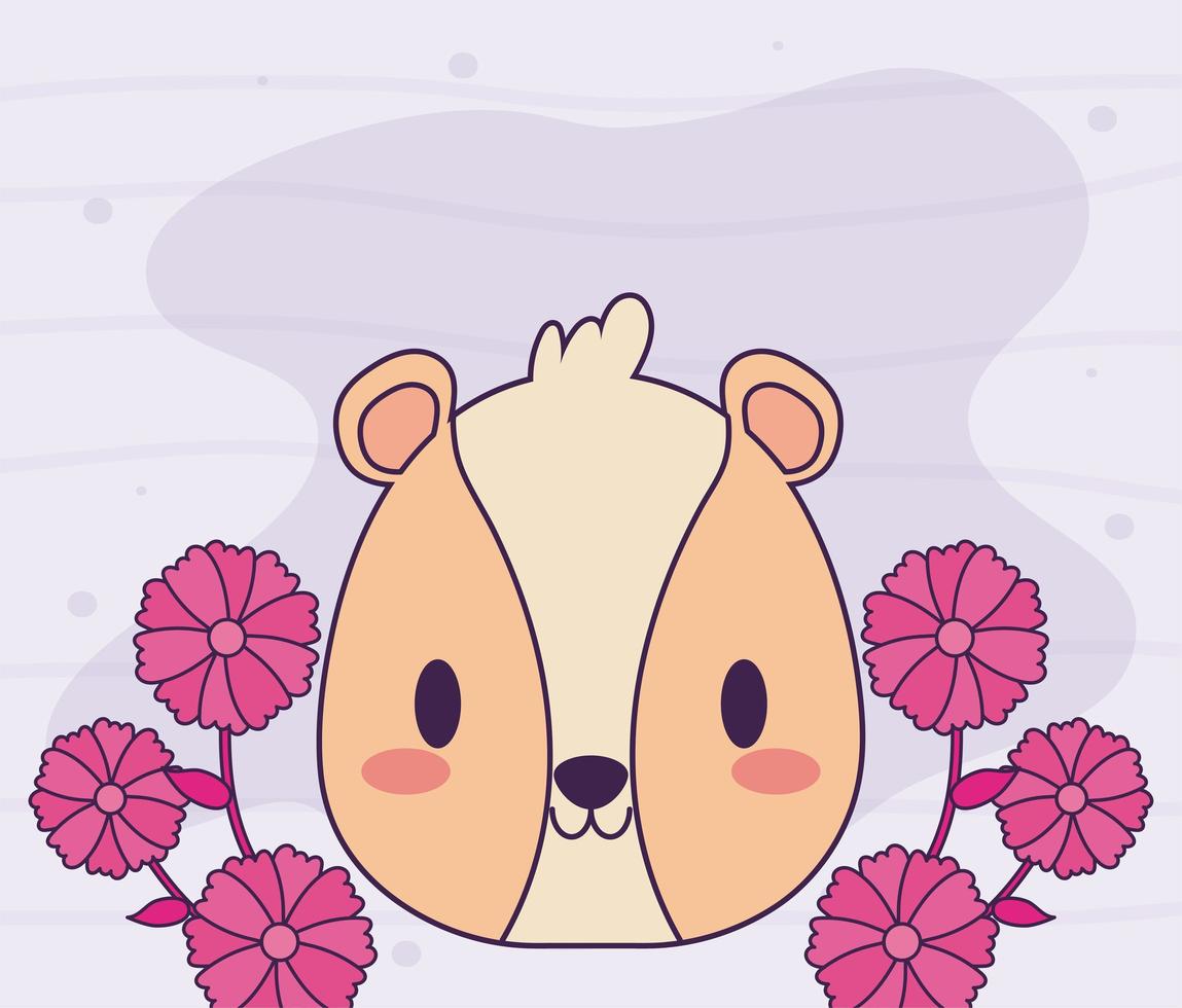 cabeza de hámster kawaii con flores 1939397 Vector en Vecteezy cabeza de hámster kawaii con flores 1939397 Vector en Vecteezy