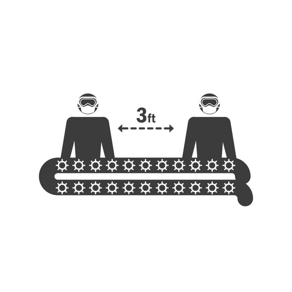 keep your social distance, risk of infection by coronavirus or covid 19 vector