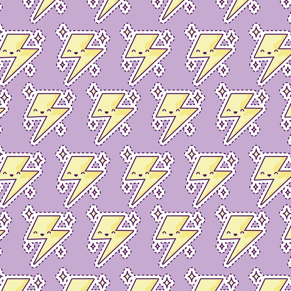 pattern with thunder, patch style vector