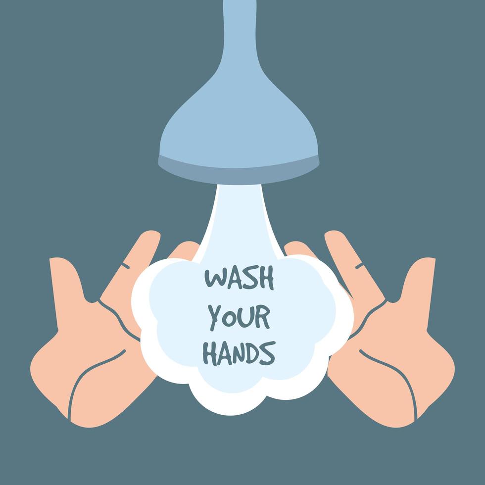 wash your hands with soap and water vector