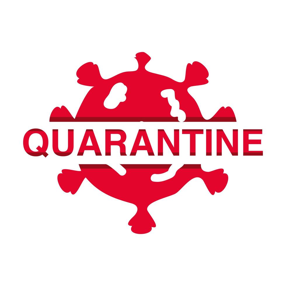 stop coronavirus outbreak or covid 19, quarantine banner with virus vector