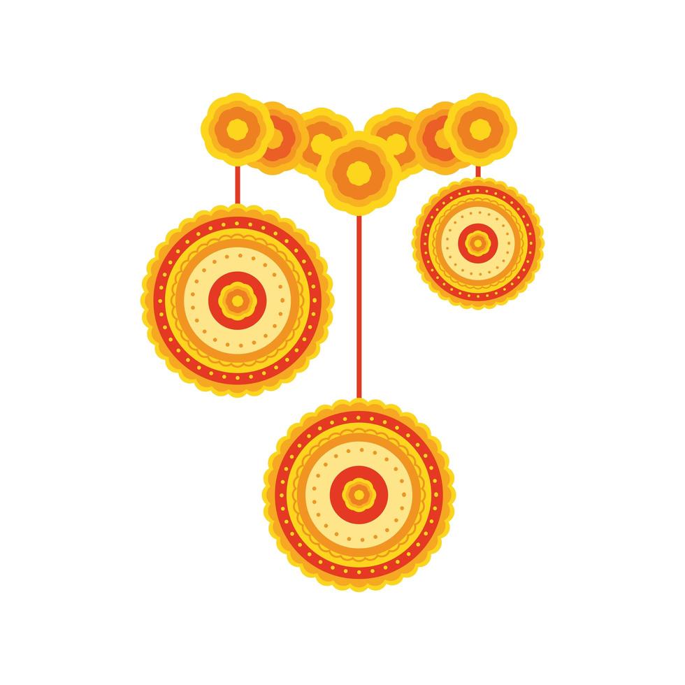 decorative garland of the indian festival vector