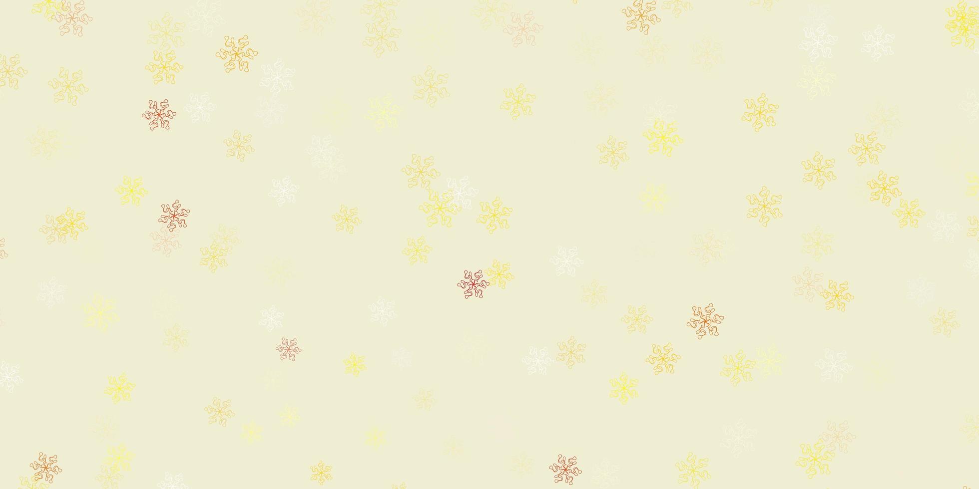 Light orange vector natural backdrop with flowers.