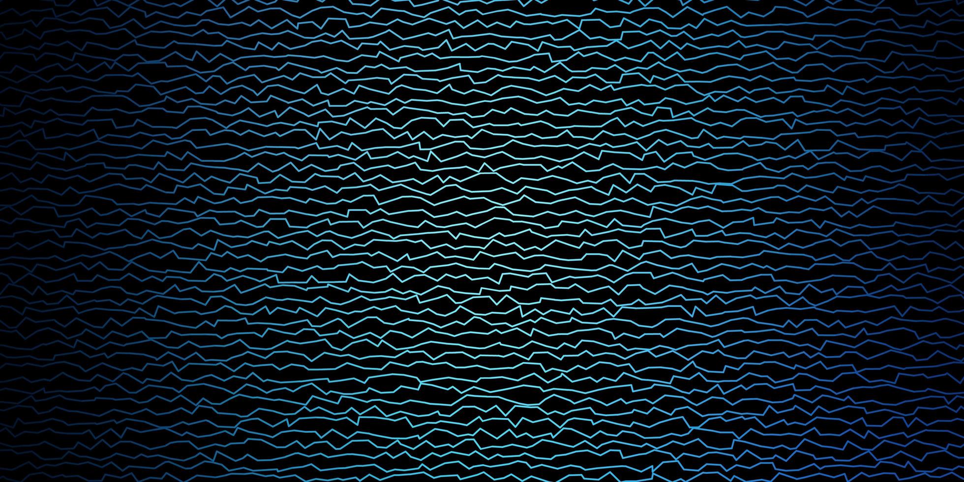 Dark BLUE vector background with bent lines.