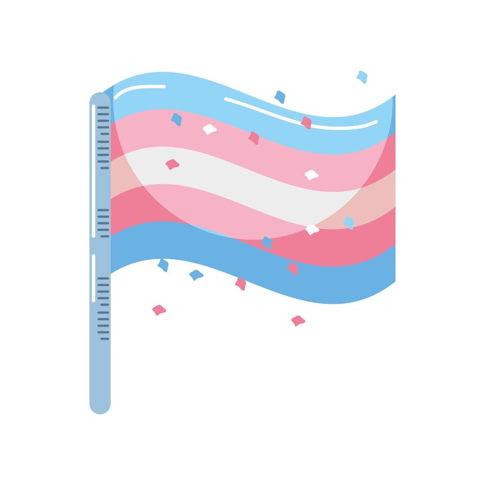 gay pride flag over white background vector