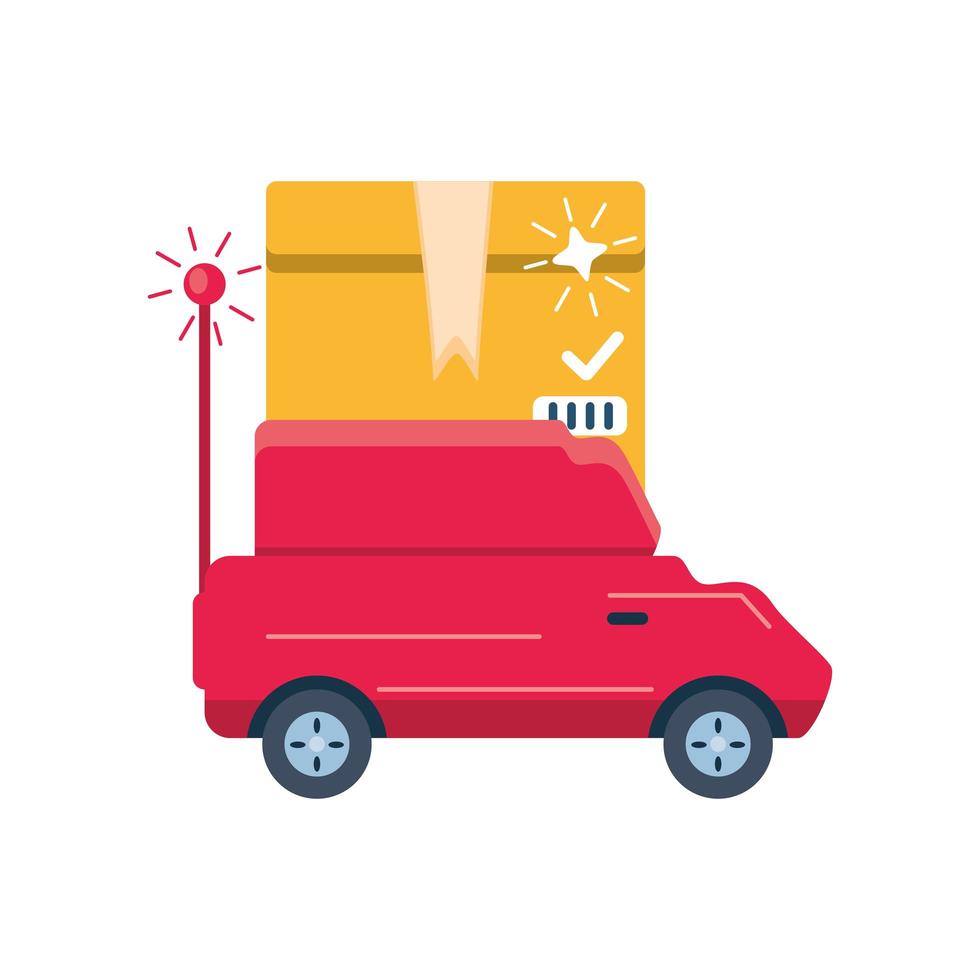 van, cargo transportation on white background vector