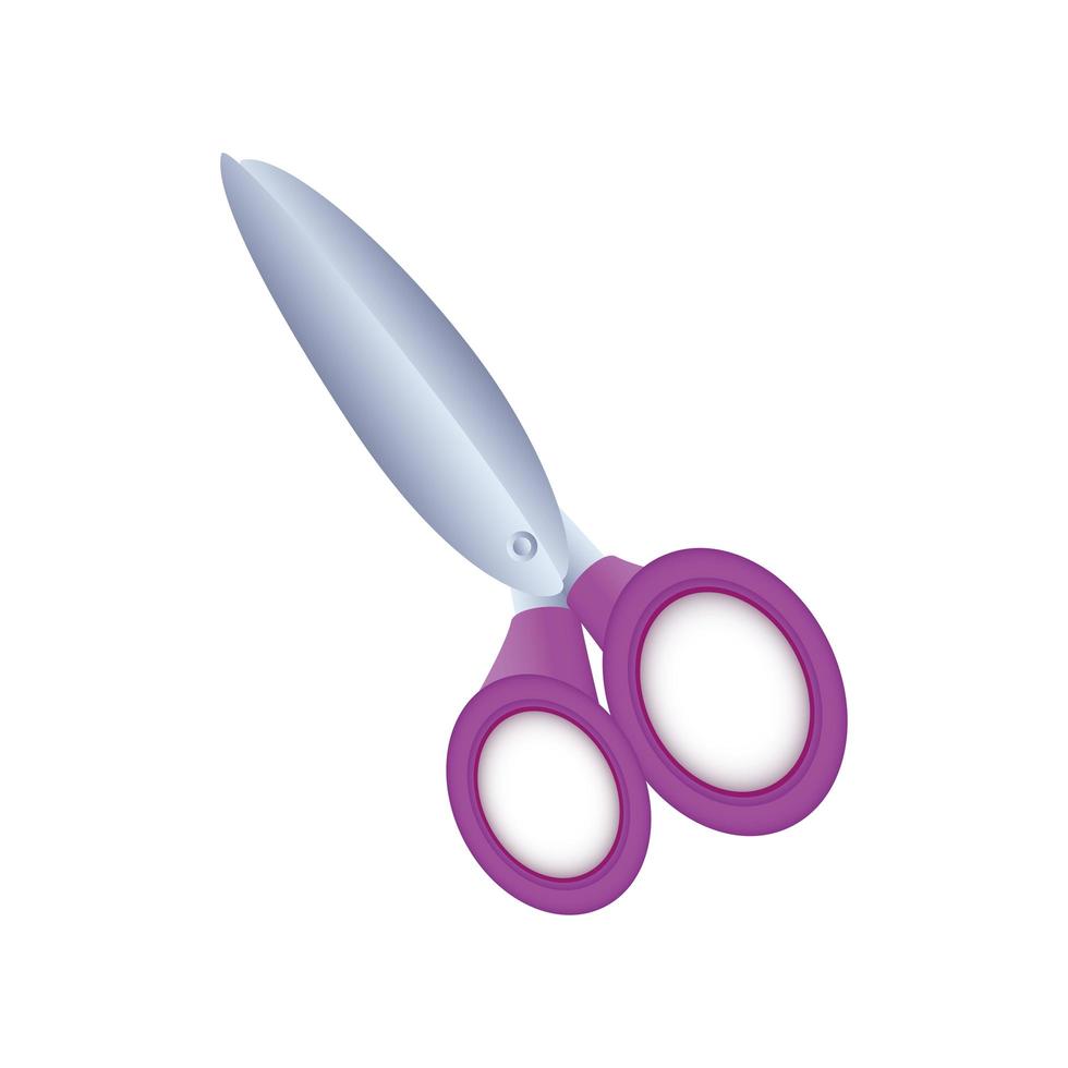 school scissors on white background vector