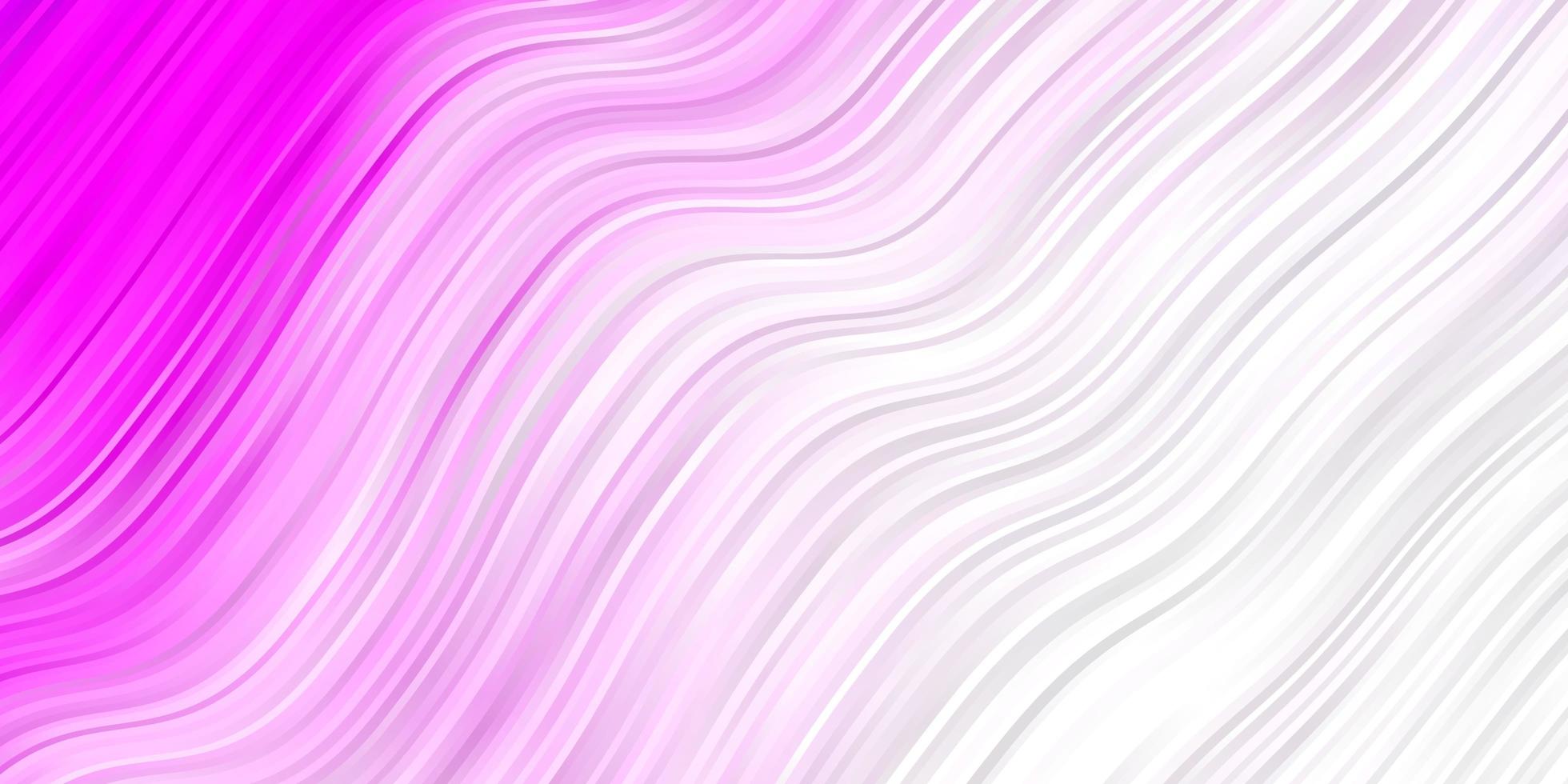 Light Purple vector background with curved lines.