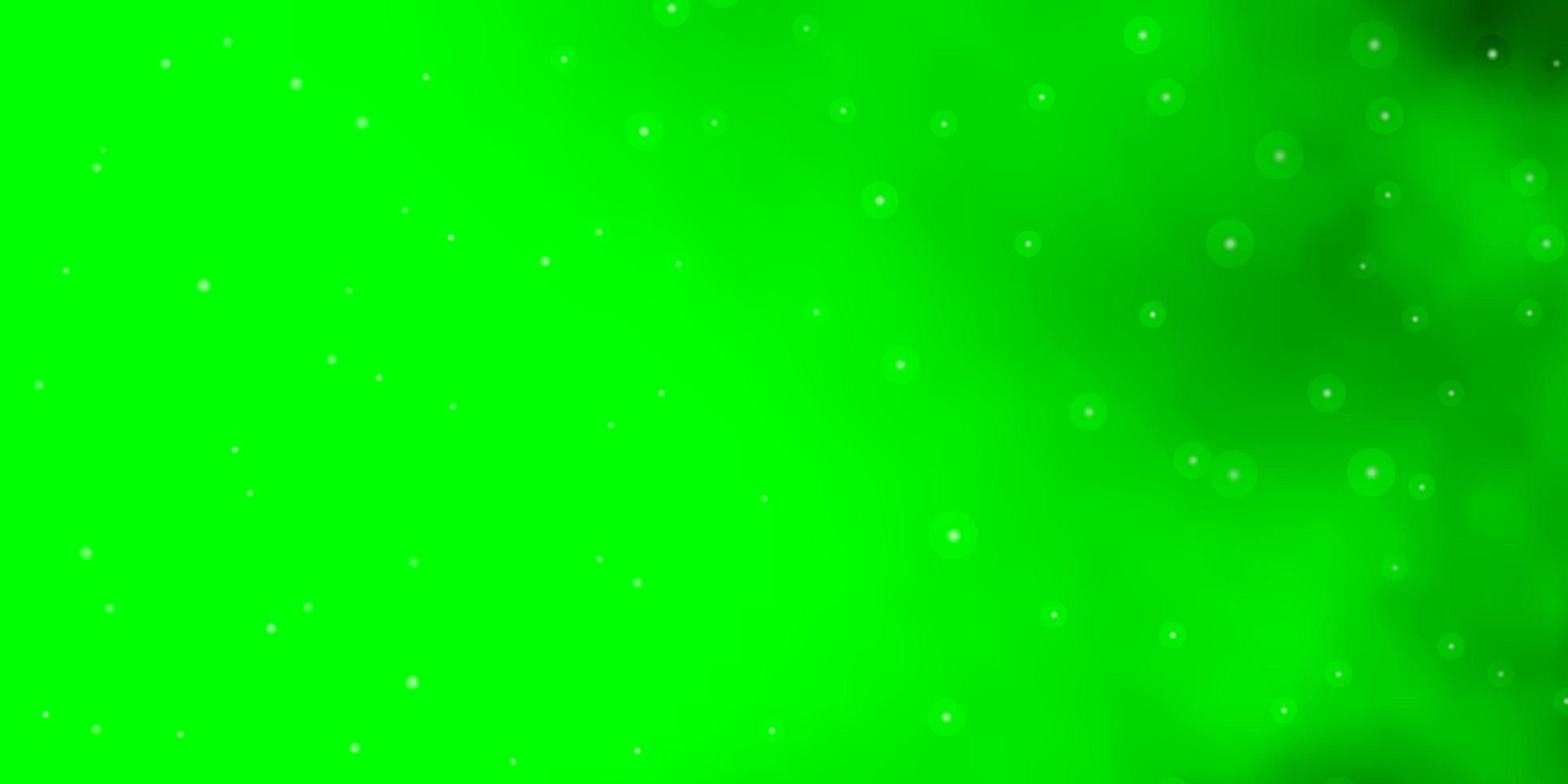 Light Green vector background with colorful stars.