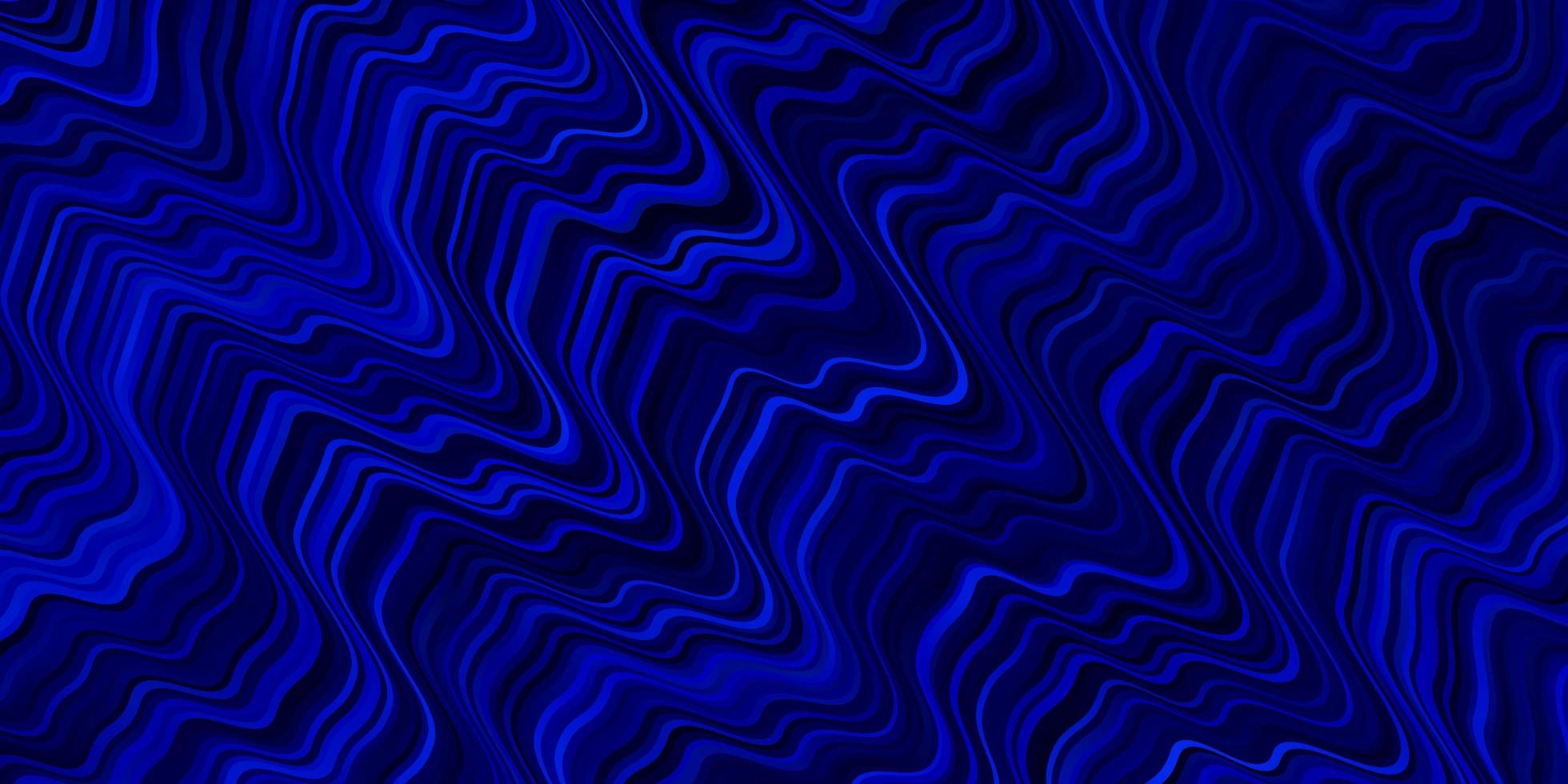 Dark BLUE vector background with bent lines.