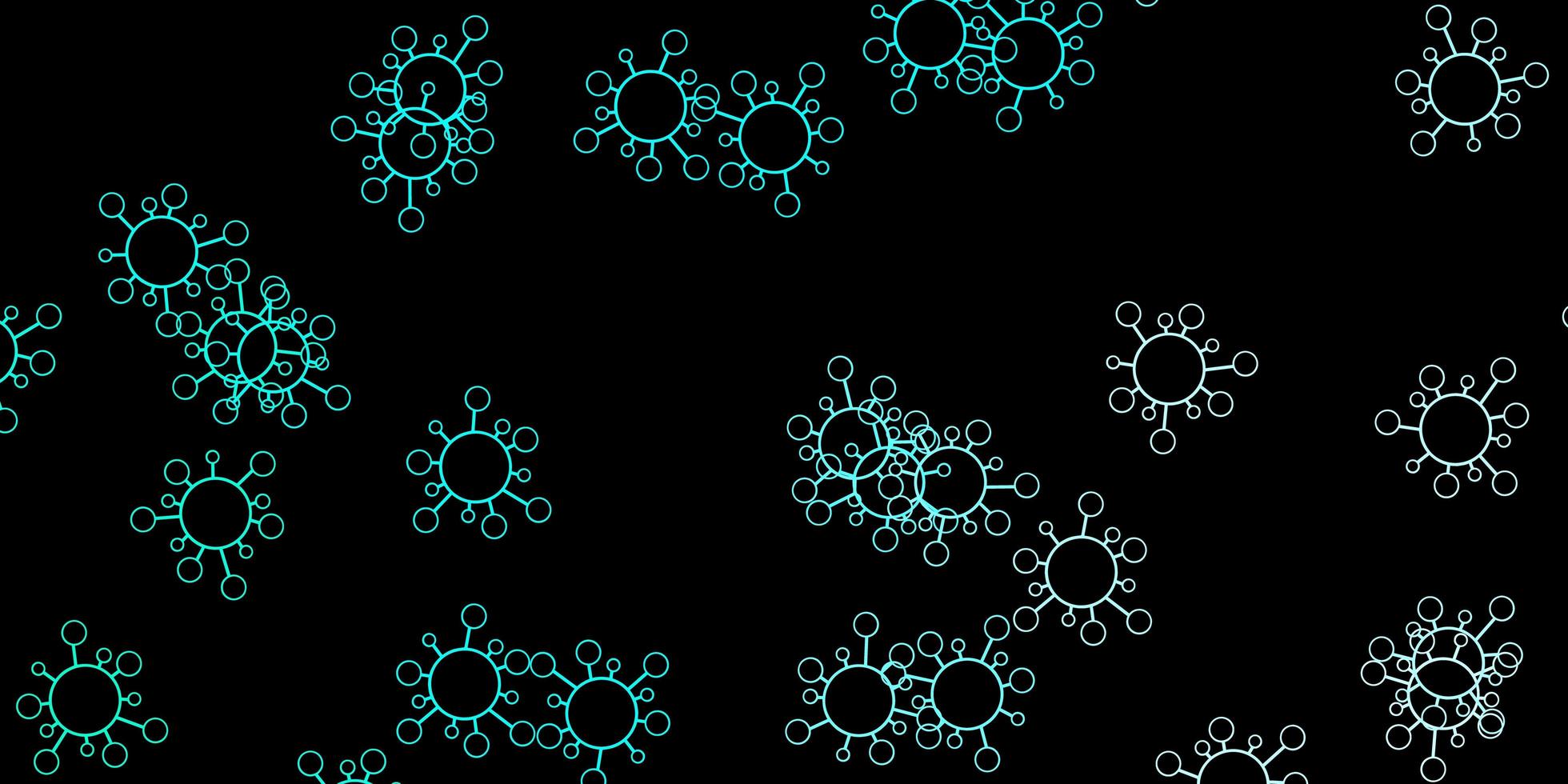 plantilla de vector verde oscuro con signos de gripe.