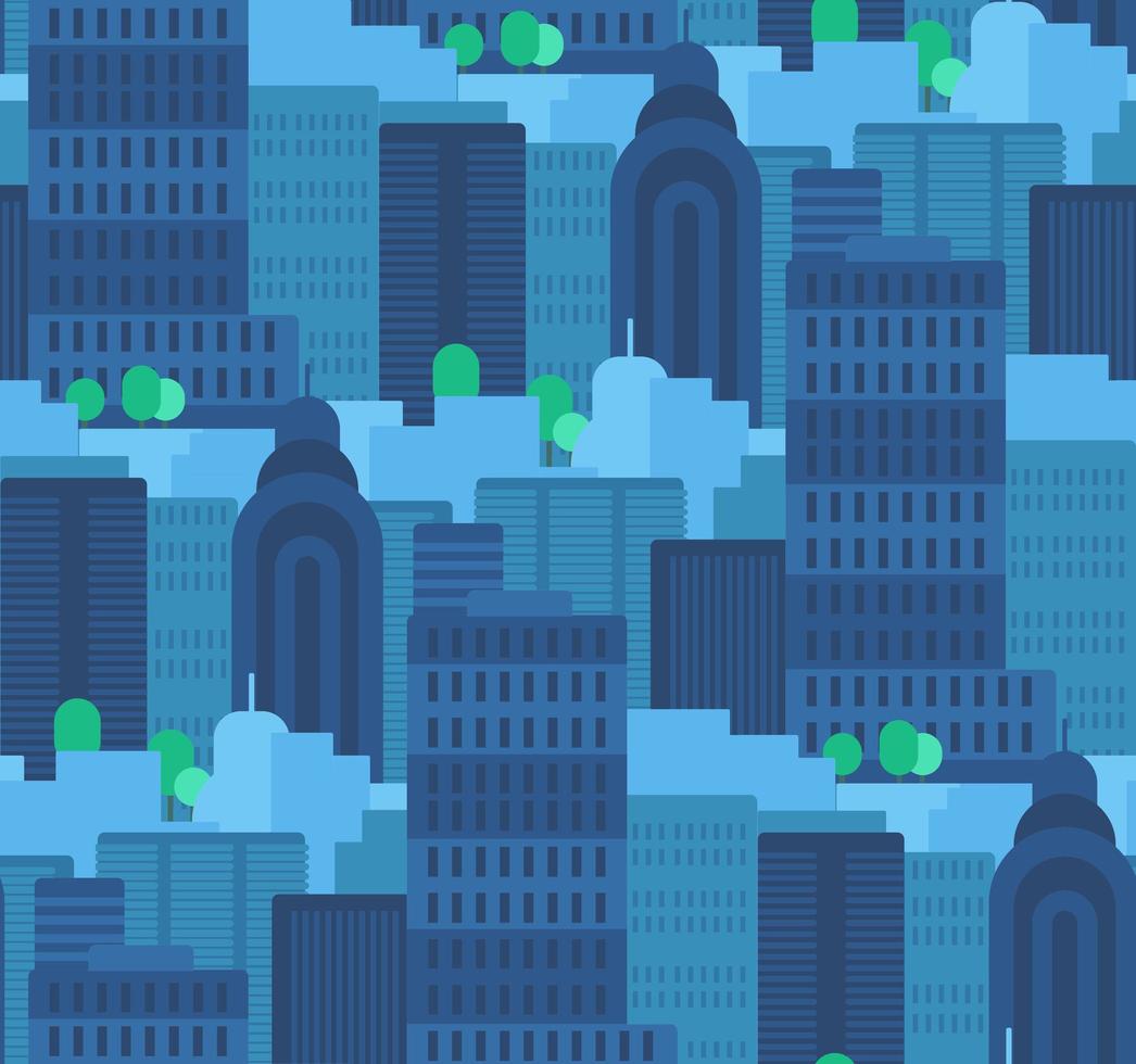 City Seamless Pattern vector