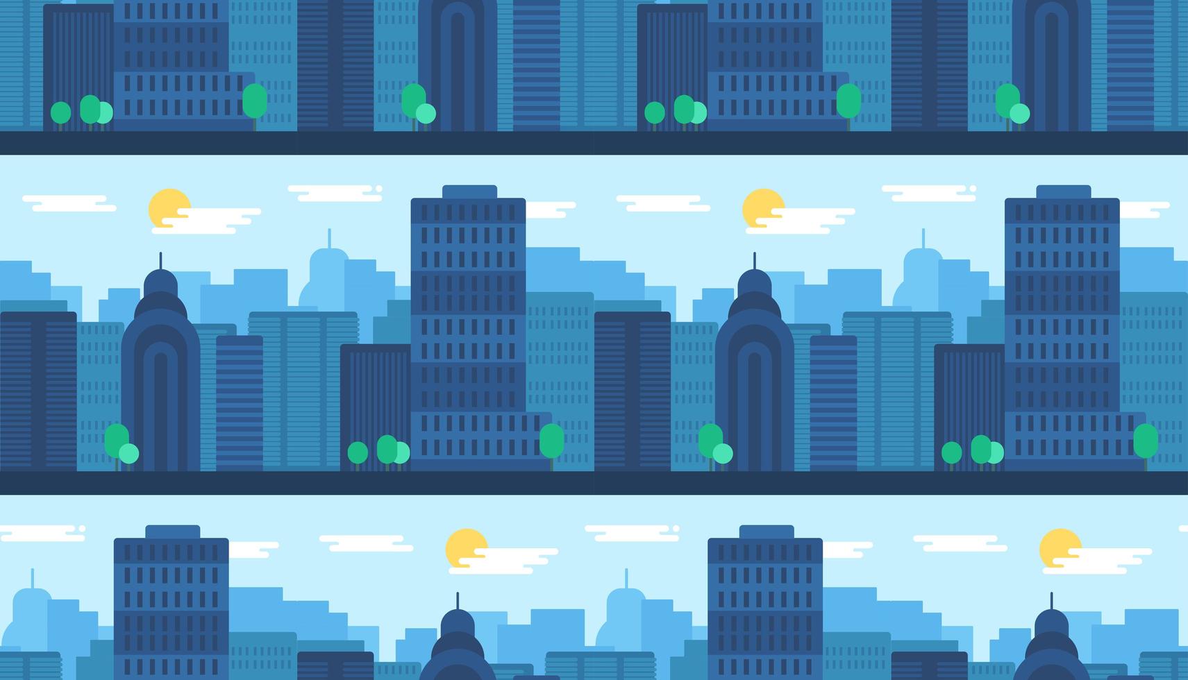 City Seamless Pattern vector