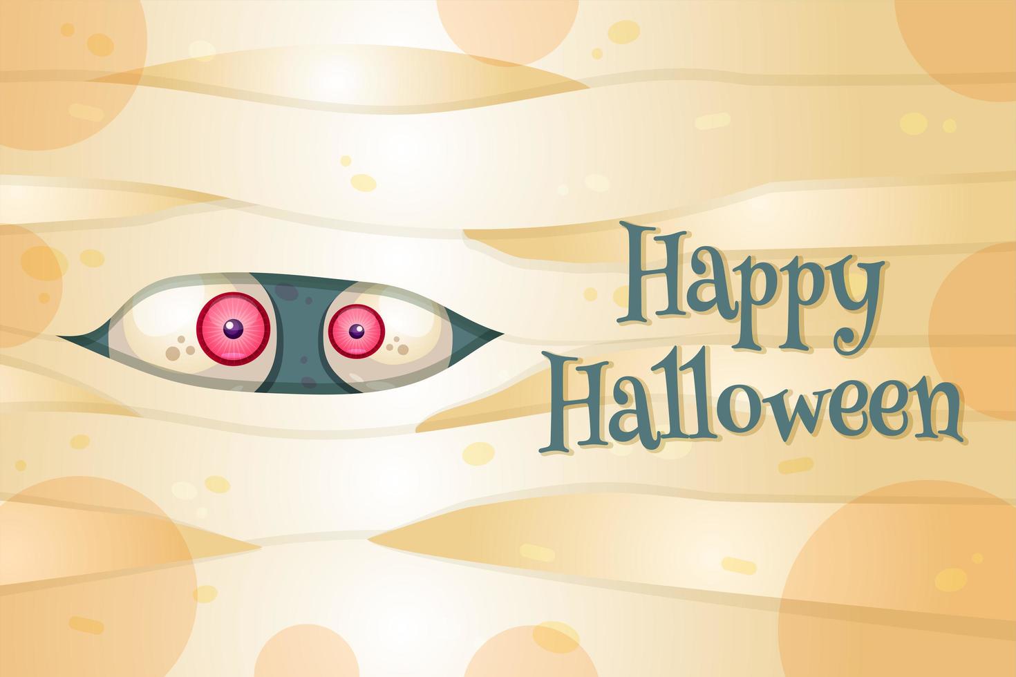 Happy Halloween vector postcard template