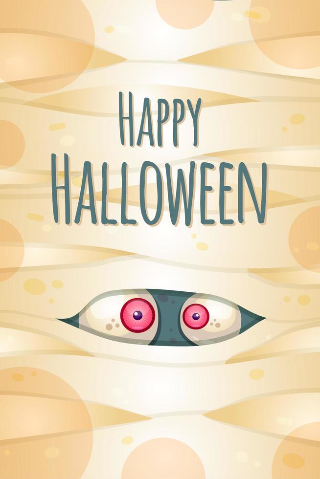 Happy Halloween greeting card vector template