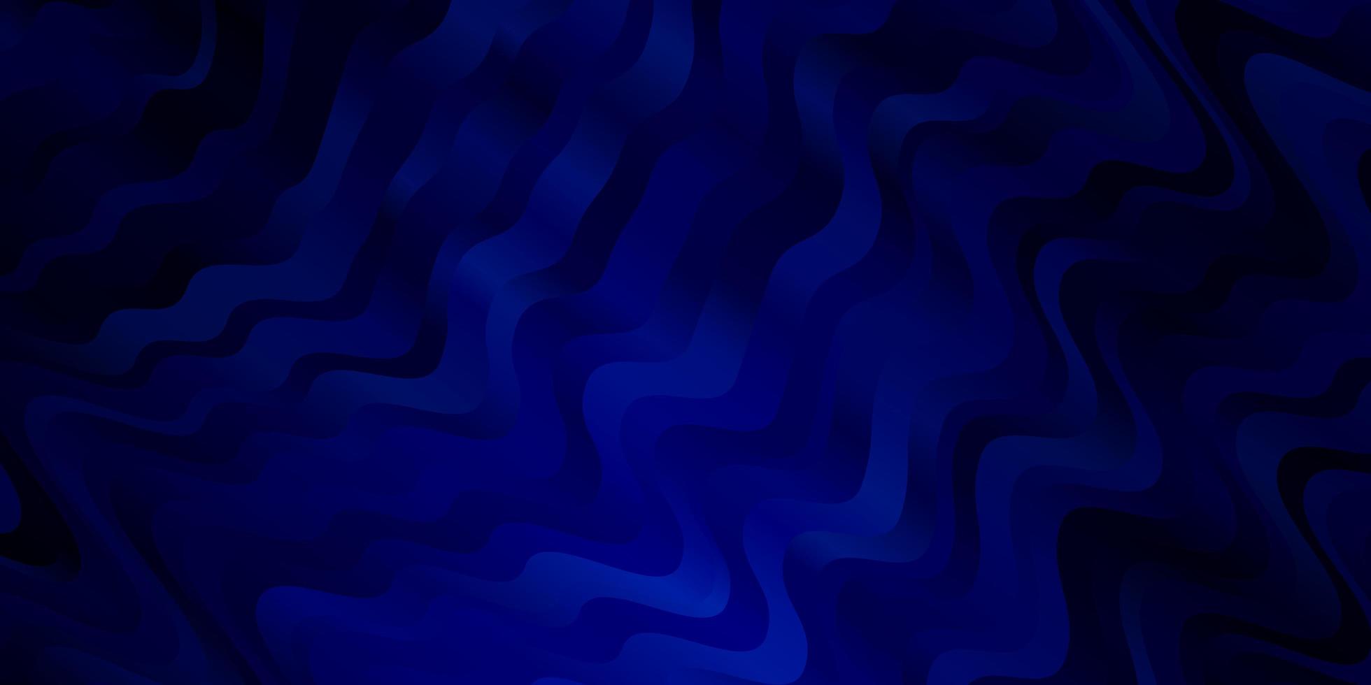 textura de vector azul oscuro con líneas torcidas.