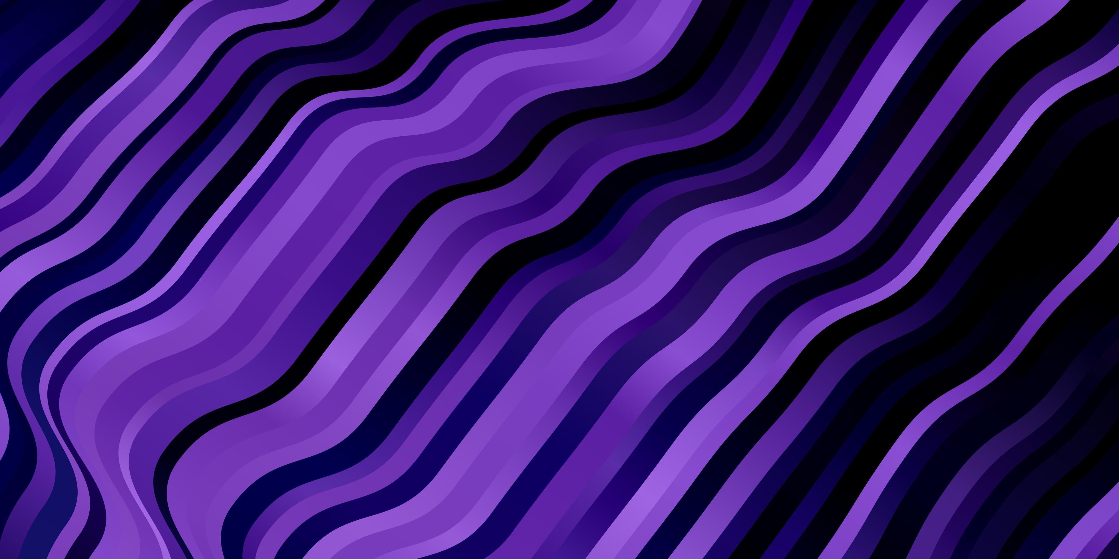 Dark Purple vector pattern with curved lines. 1940680 Vector Art at