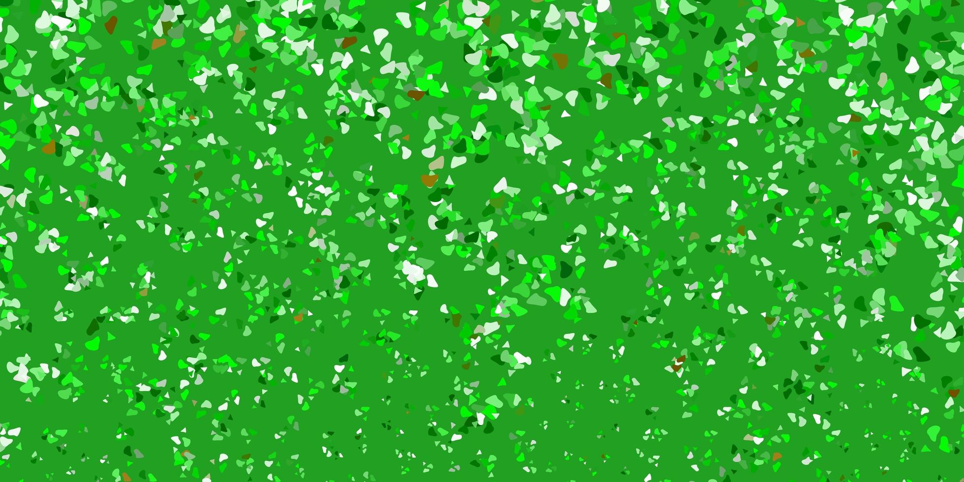 Light green, yellow vector backdrop with chaotic shapes.