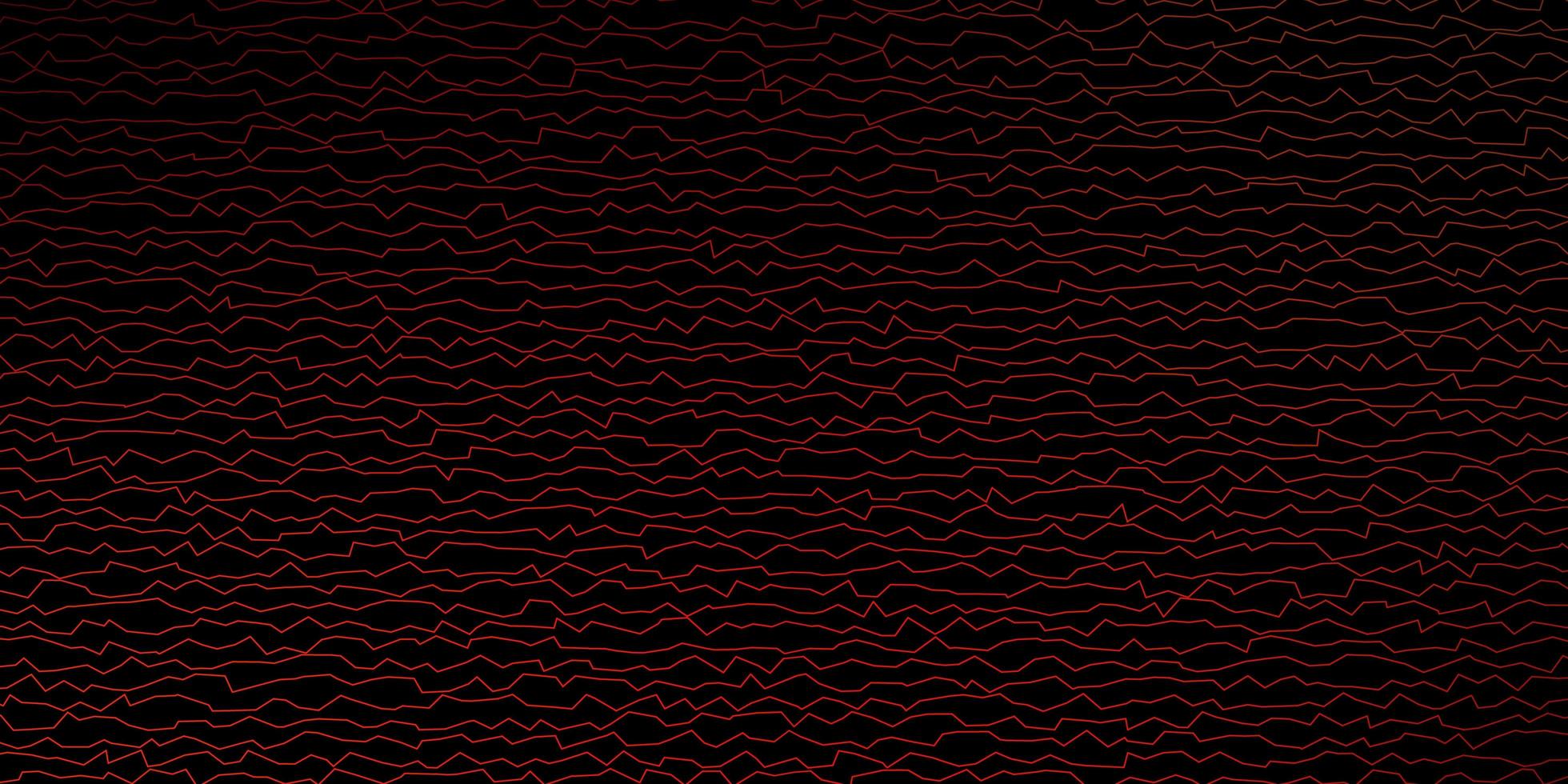 Dark Red vector background with curves.