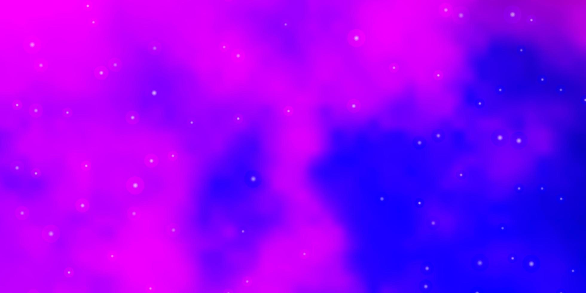 Light Purple, Pink vector background with small and big stars.