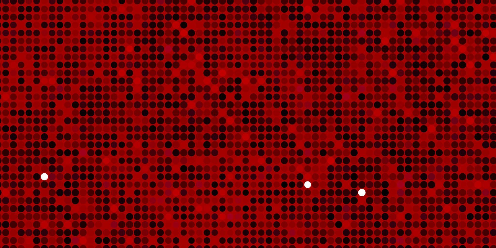 Dark Red vector texture with disks.