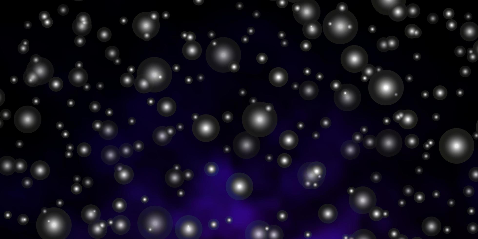 Dark Purple vector layout with bright stars.