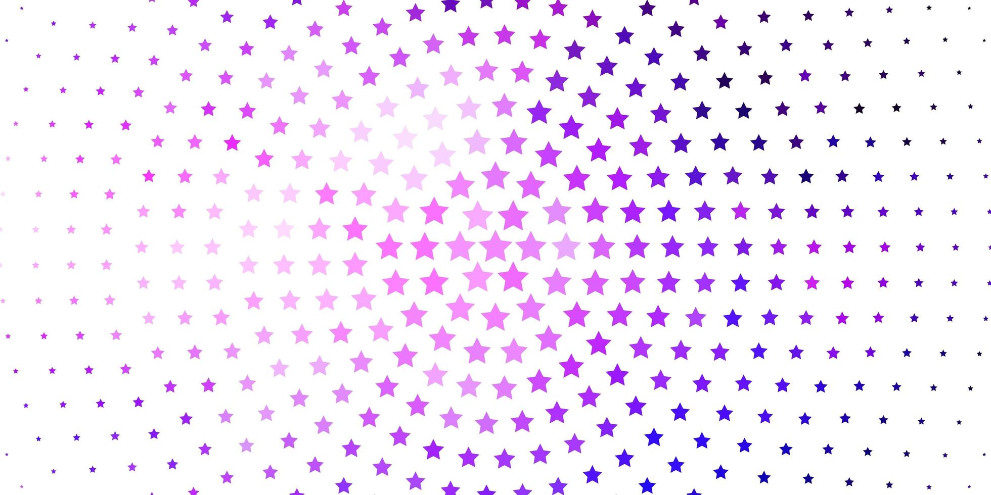 textura de vector violeta claro, rosa con hermosas estrellas.