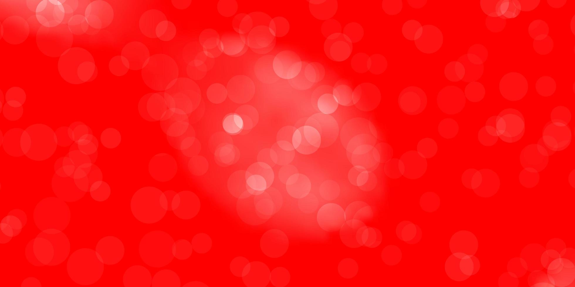 Light Red vector pattern with circles.