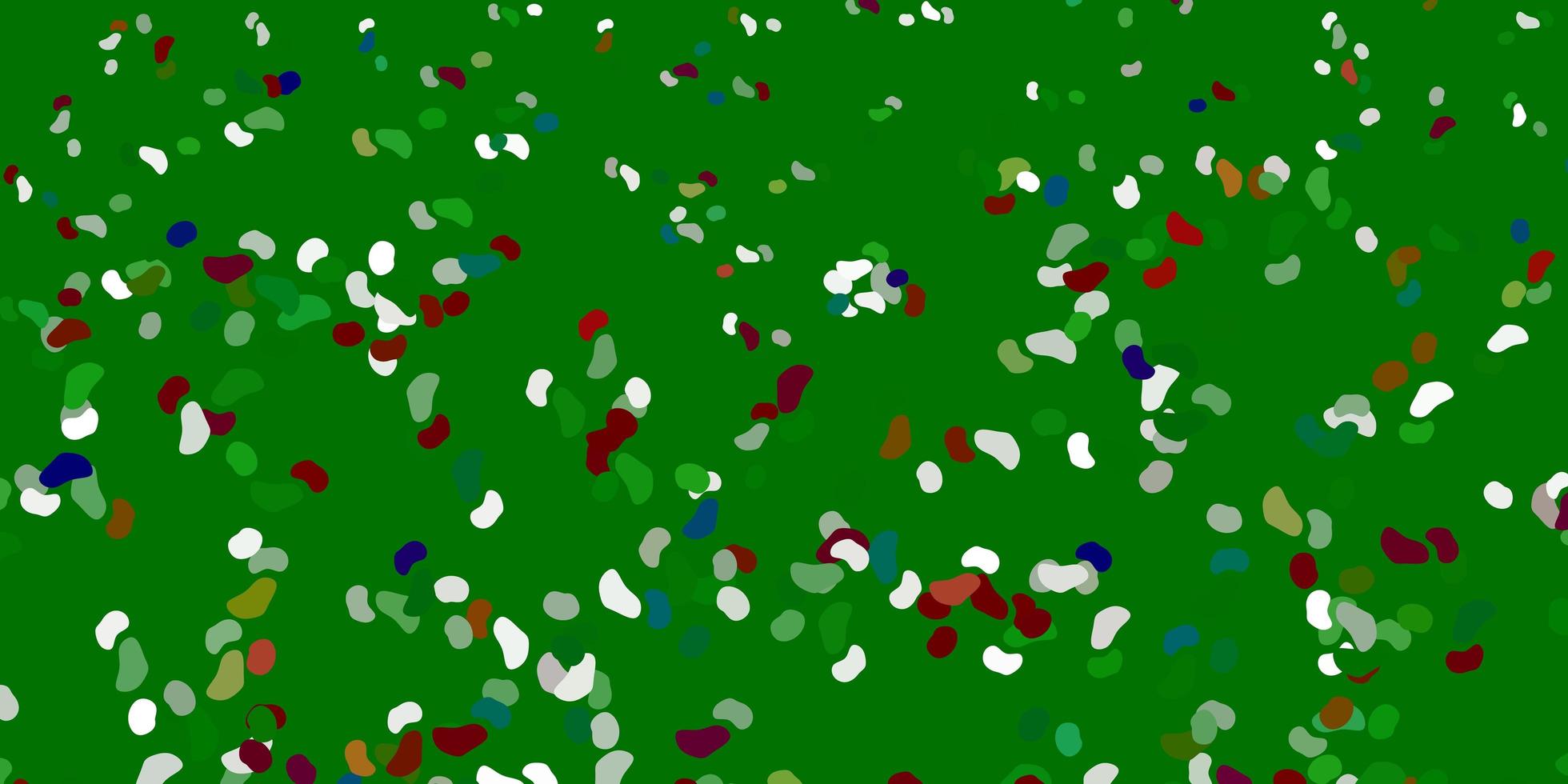 Light green vector backdrop with chaotic shapes.