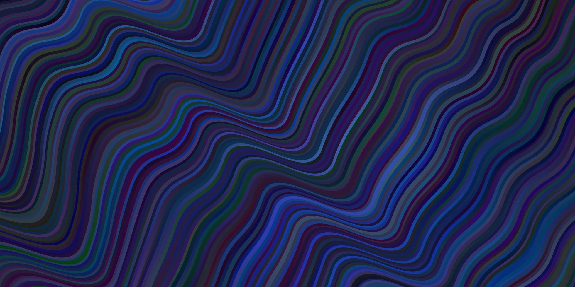 textura de vector azul oscuro con líneas dobladas.