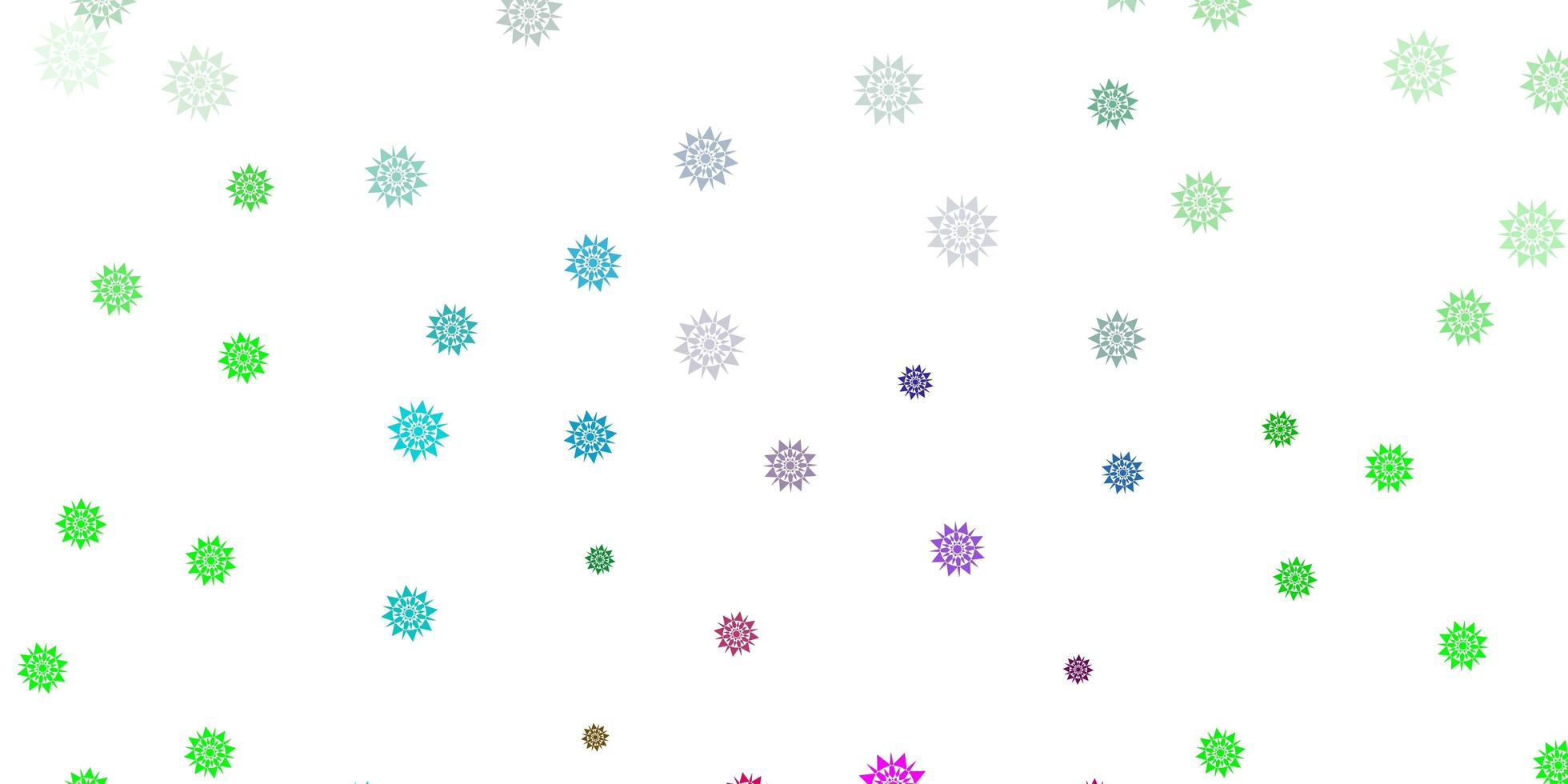 Light multicolor vector pattern with colored snowflakes.